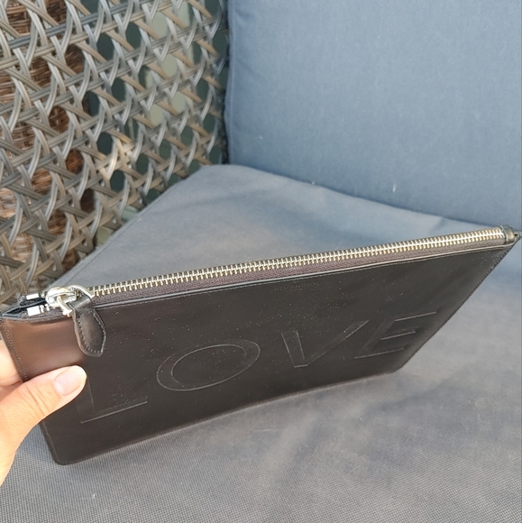 Givenchy Black Leather LOVE Clutch Bag - Picture 5 of 14